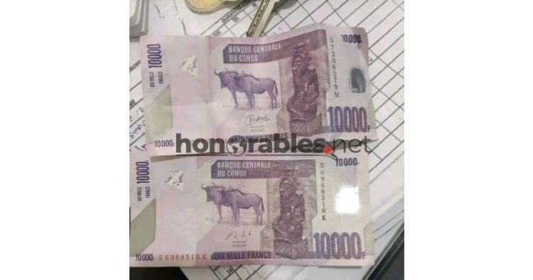 RDC/Économie: Le billet de 10.000fc porte désormais la signature de la Gouverneure de la BCC Kabedi et "ce n'est pas un faux billet"