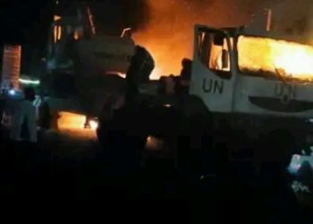Goma : les véhicules de la MONUSCO incendiés ce soir par population