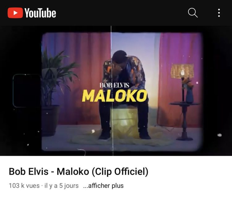 Musique : Bob Elvis avec son clip « MALOKO » totalise plus de 100.000 en seulement 5 jours sur YouTube