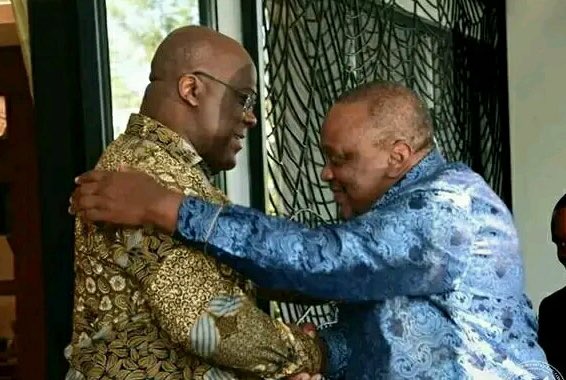 Situation sécuritaire dans l’est : A Kinshasa, Uhuru Kenyatta échange avec Félix Tshisekedi