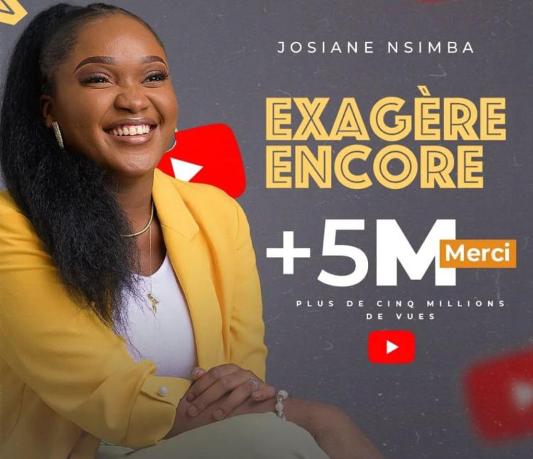 RDC : En moins d’une année, la chanson « Exagère encore » de la Soeur Josiane Nsimba cumule 5 millions de vues sur YouTube !