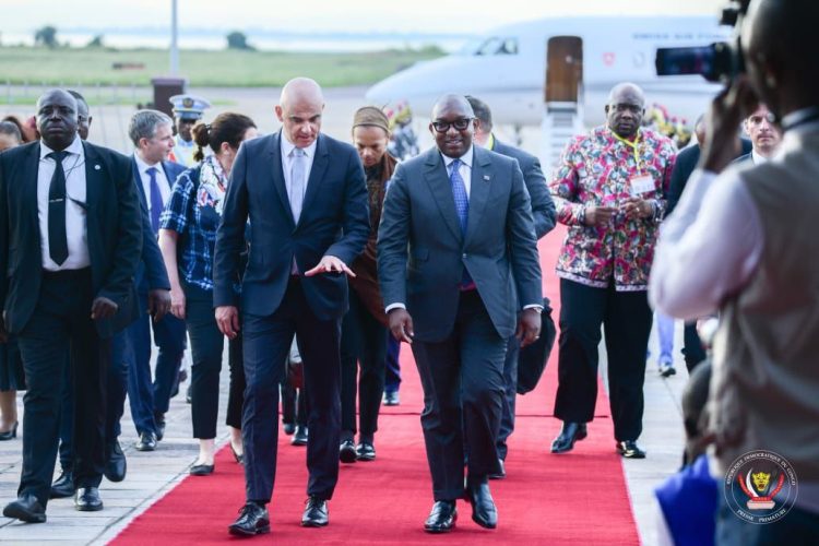 RDC: Le Président de la confédération Suisse, Alain Berset, est arrivé à Kinshasa