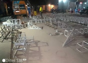 Kongo Central: Le Podium dressé pour le Meeting de Moïse katumbi démonté par la Police pour des raisons sécuritaires