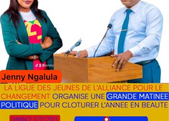 RDC | Jenny Ngalula et la ligue des jeunes de l’alliance pour le changement (ACh) organisent une matinée politique le 17 Décembre pour la clôture de l’année !