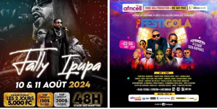 URGENT | les concerts des artistes musiciens Fally et Ferré prévus en août respectivement au Stade des Martyrs et Tâta Raphaël, sont annulés !