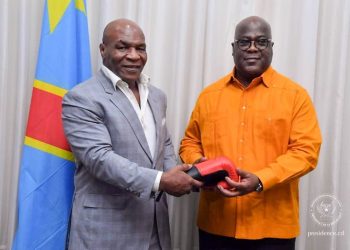 Mike Tyson reçu par le Président Félix Tshisekedi à la Cité de l’Union Africaine !